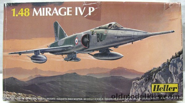 Heller 1/48 AMD Mirage IV P/A Bomber - Aircraft #53 (P Variant) or #29 or #4 (A Variant), 80493 plastic model kit